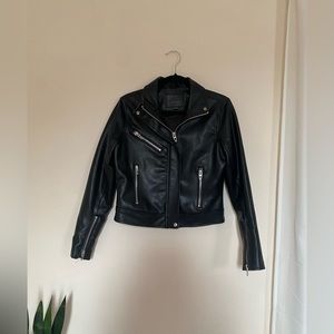 Blank NYC Vegan Leather Biker Jacket in Black